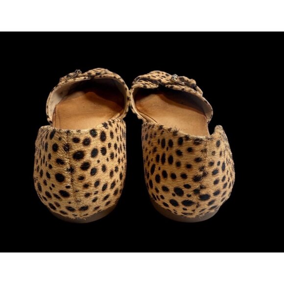 Dr. Scholls Womens Real Dyed Cow Fur D'Orsay Flats Leopard Print Sz. 6.5 - Picture 5 of 8